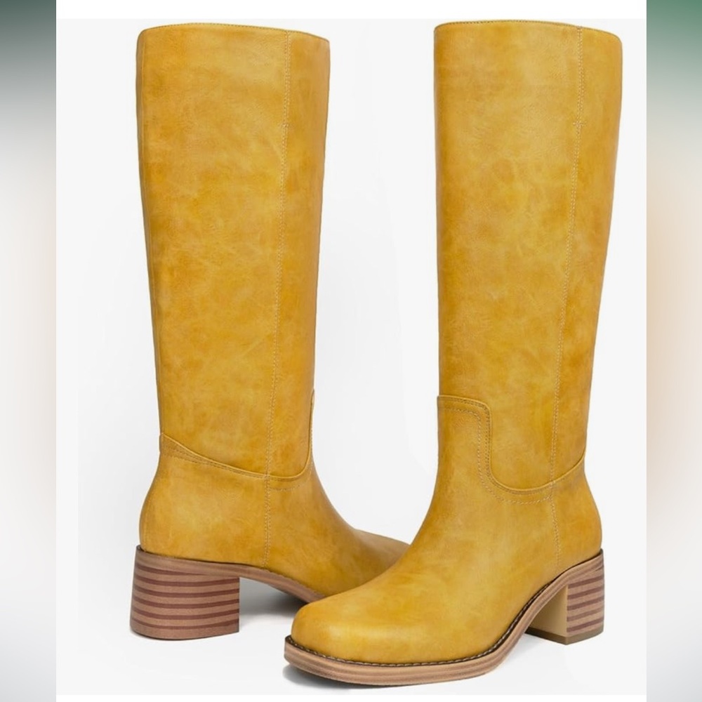 Knee High Banana Boots
